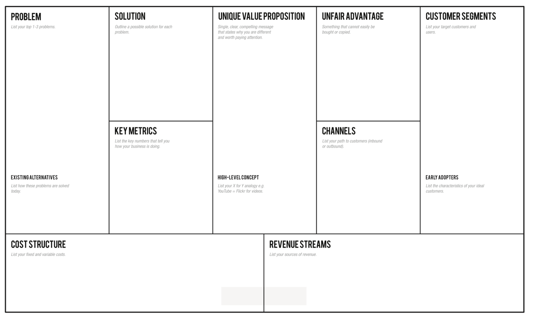 Free Lean Canvas Template Lean Canvas Word Template Business Model My XXX Hot Girl